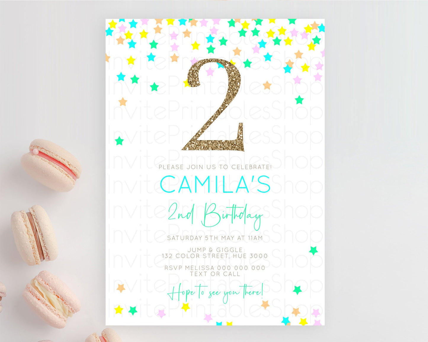 Editable Star Birthday Invitation Pastel Stars Invite Shooting Star Party Ra