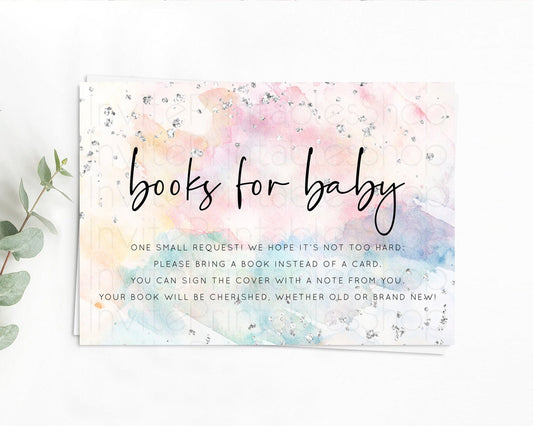 Editable Pastel Rainbow Books For Baby Card Pastel Book Insert Pastel Colorf