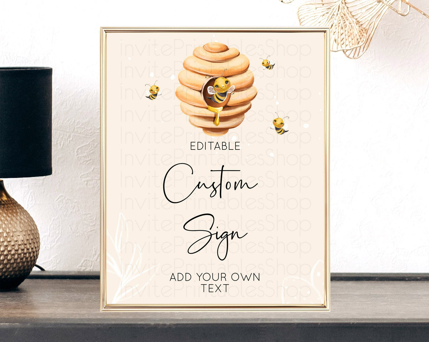 Queen Bee Sign Momma BEE Table Sign Decor First BEE-DAY 1st Birthday Baby Shower Baptism Wedding Floral Sweet Honey Beehive Party D10754