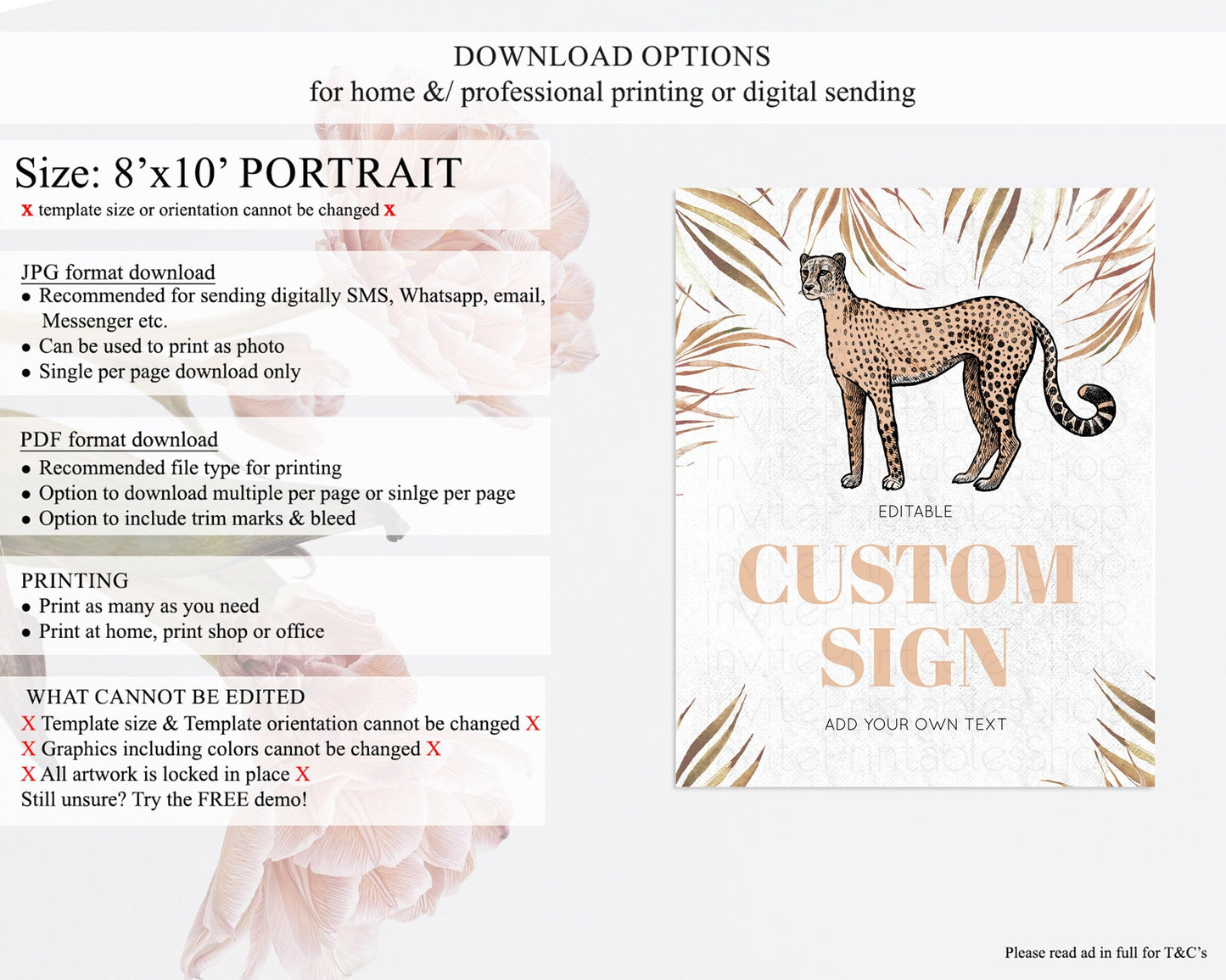Cheetah Sign Cheetah Party Sign Template Safari Adventure Table Sign Decor Cheetah Minimal Theme 1st Birthday Baptism Baby Shower D10291