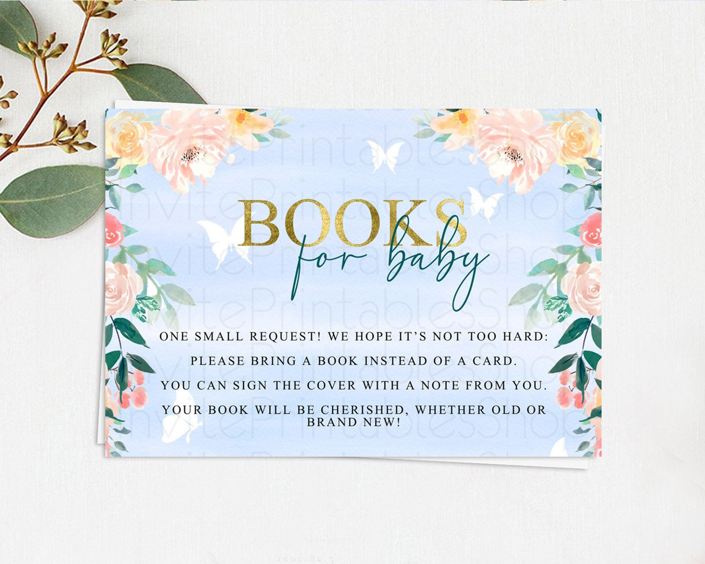 Secret Garden Books For Baby Card Boho Wildflower Book Insert Pastel Flower Garden Baby Shower Card Flower Guests Book Poem Request D10337