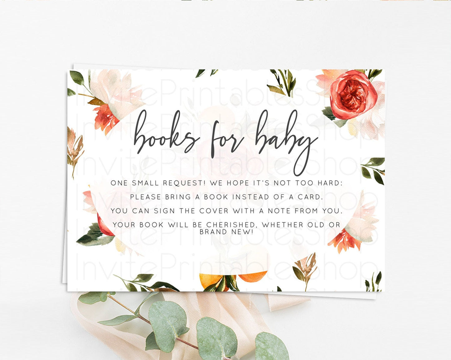 Secret Garden Books For Baby Card Boho Wildflower Book Insert Pastel Flower Garden Baby Shower Card Flower Guests Book Poem Request D10540