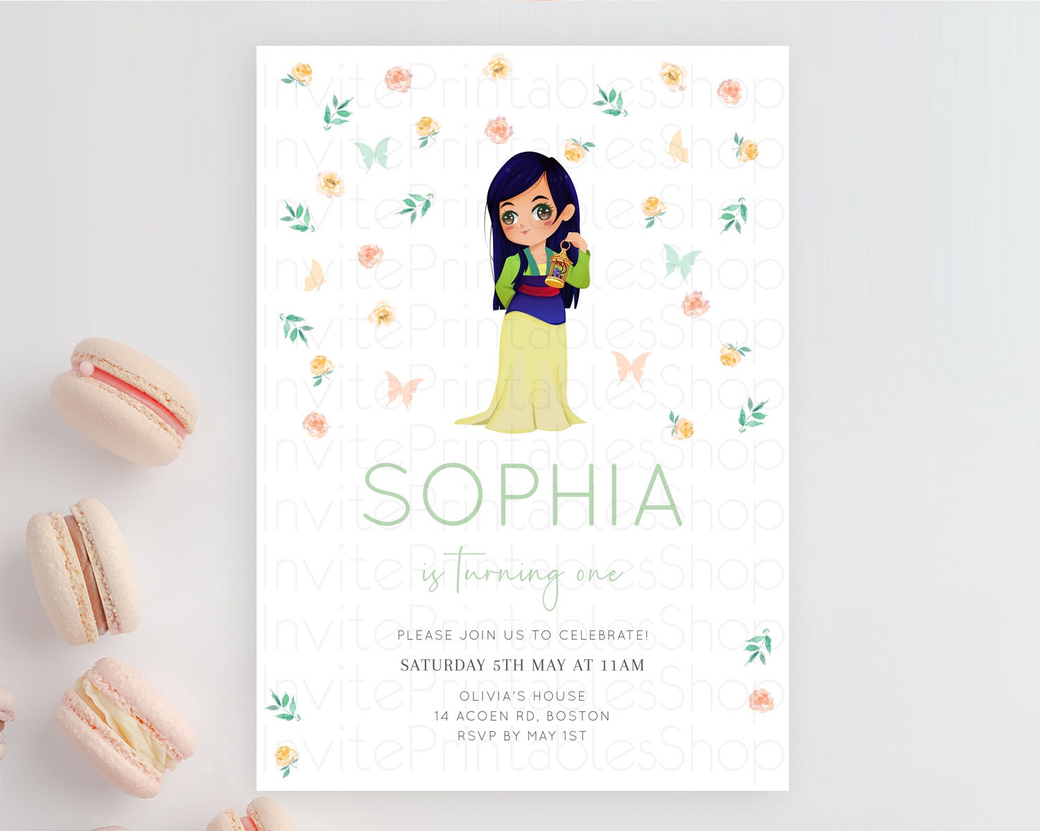 Editable Princess Birthday Invitation Castle Invitation Royal Birthday Fairy