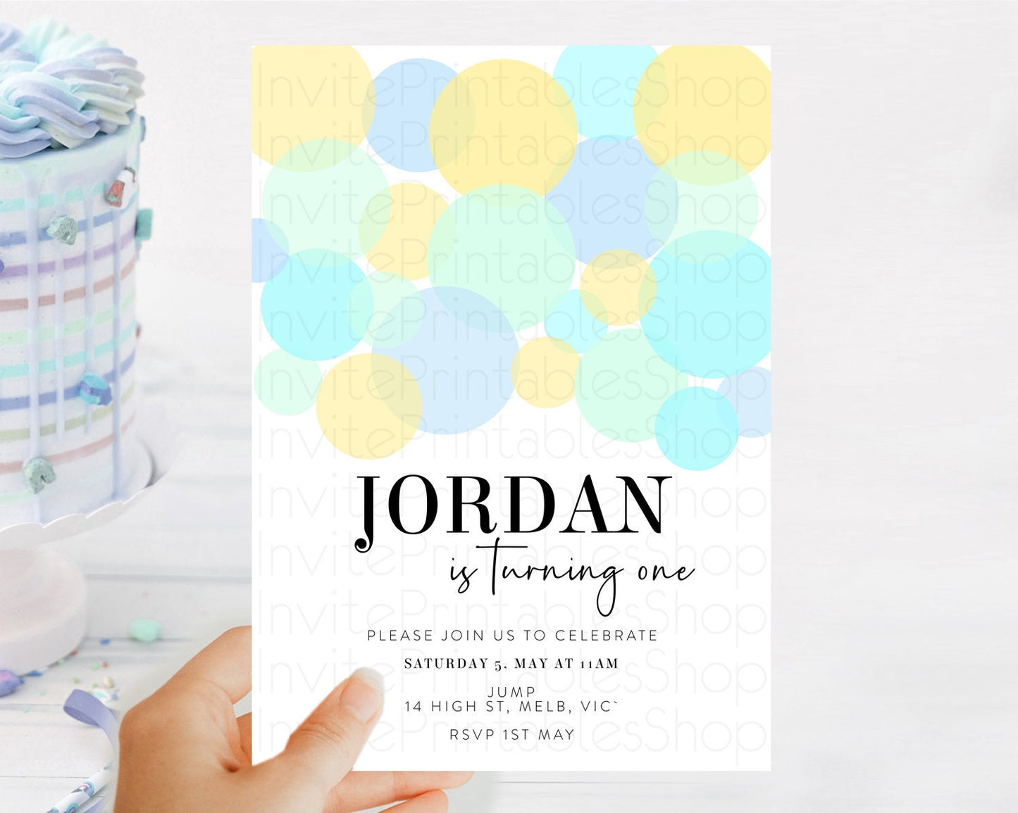 Pastel Birthday Invitation Pastel Confetti Birthday Invitation Bubbles Invitation Colorful Rainbow Confetti 2nd 1st First Birthday 100206