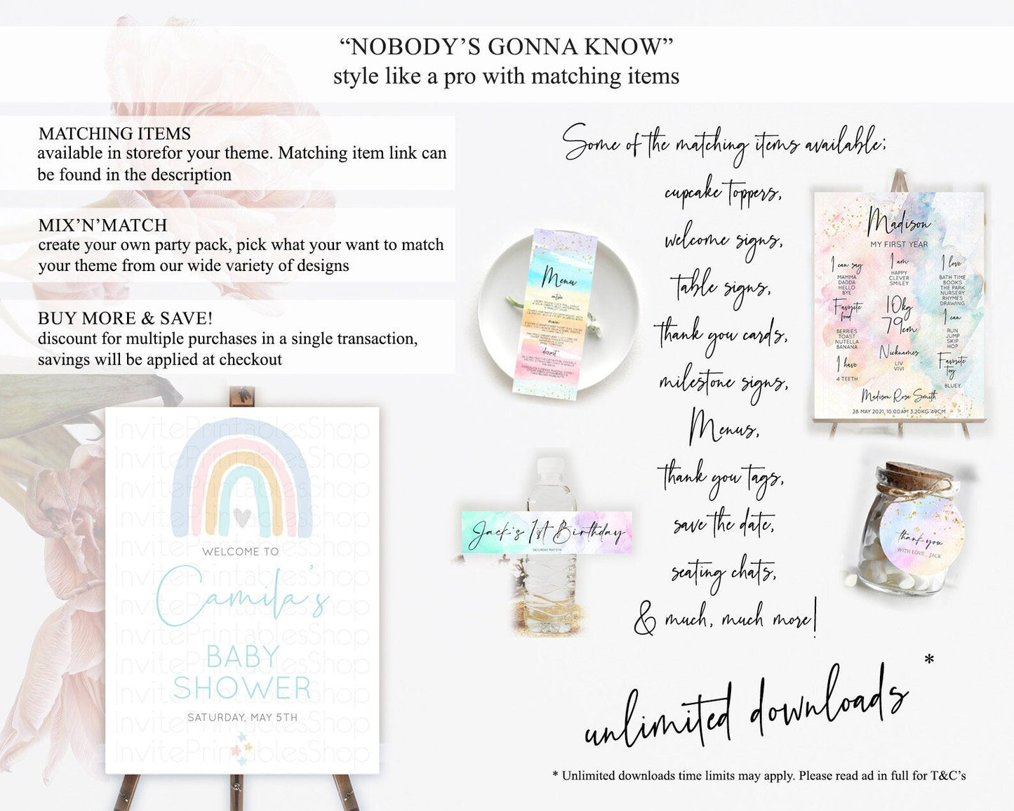 Pastel Rainbow Baby Shower Welcome Sign Boho Rainbow Welcome Board Rainbow Welcome Sign Pastel Welcome Decor Rainbow Welcome Sign D10214