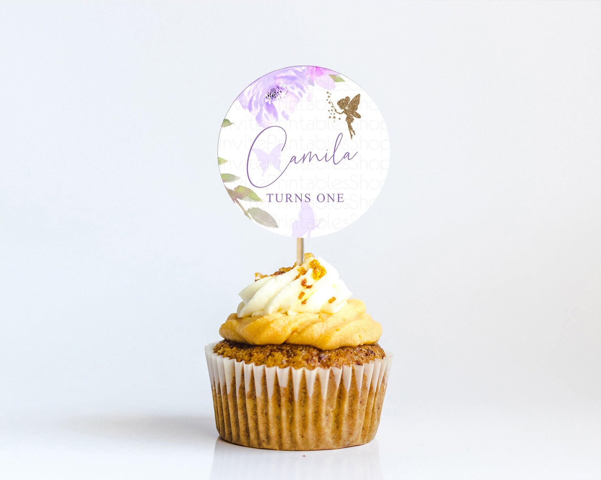 Editable Fairy Cupcake Toppers Pastel Fairy Cupcake Toppers Fairy Floral Gar