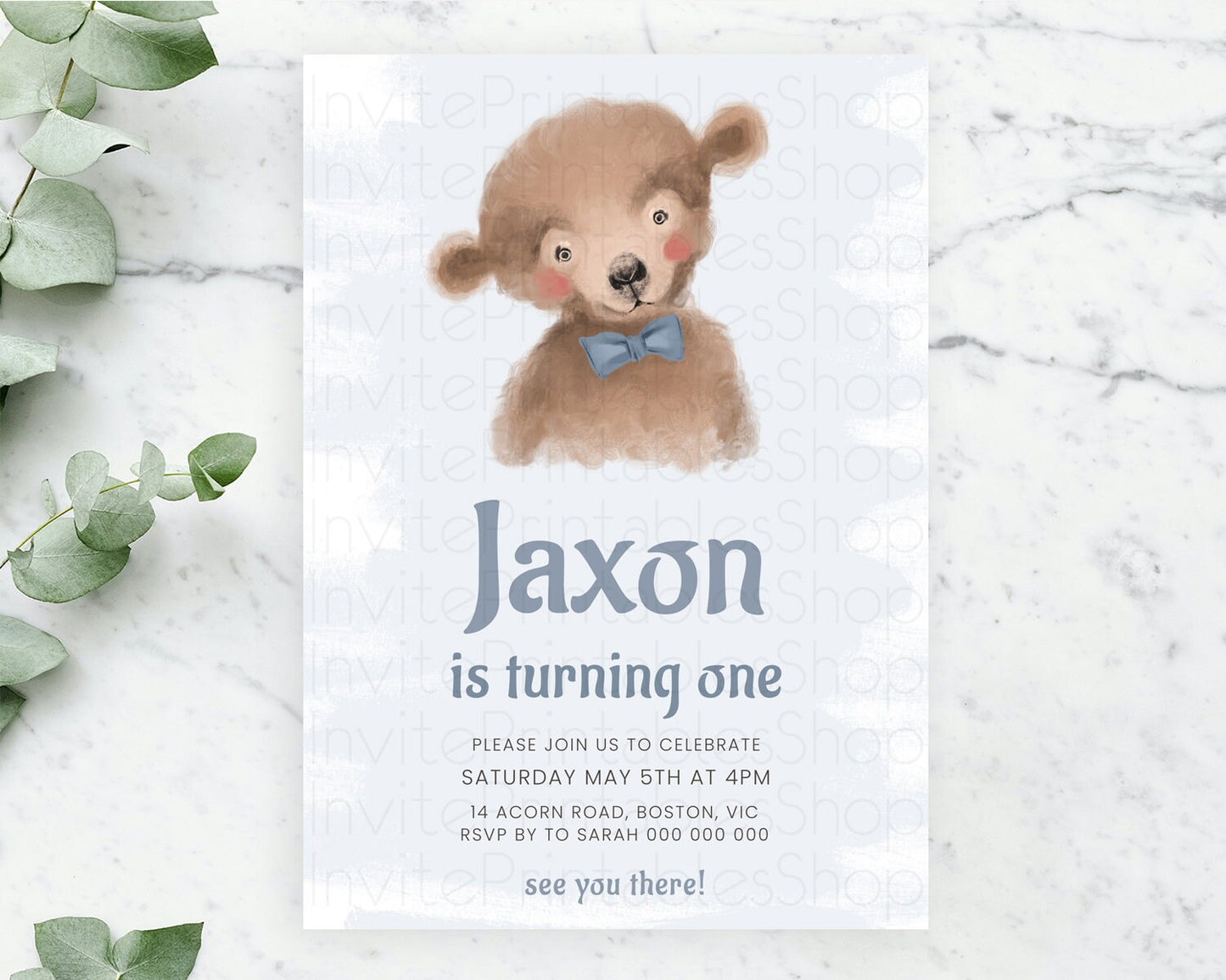 Bear Birthday Invitation Bear Invitation Forest Baby Invites Bear Woods Party Forest Adventure Bear Hunt Party 2nd First Birthday D10541