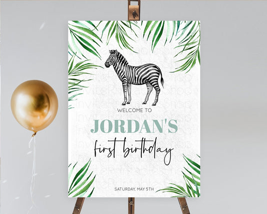 Editable Zebra Welcome Sign Zebra Welcome Board Zebra Welcome Poster Safari