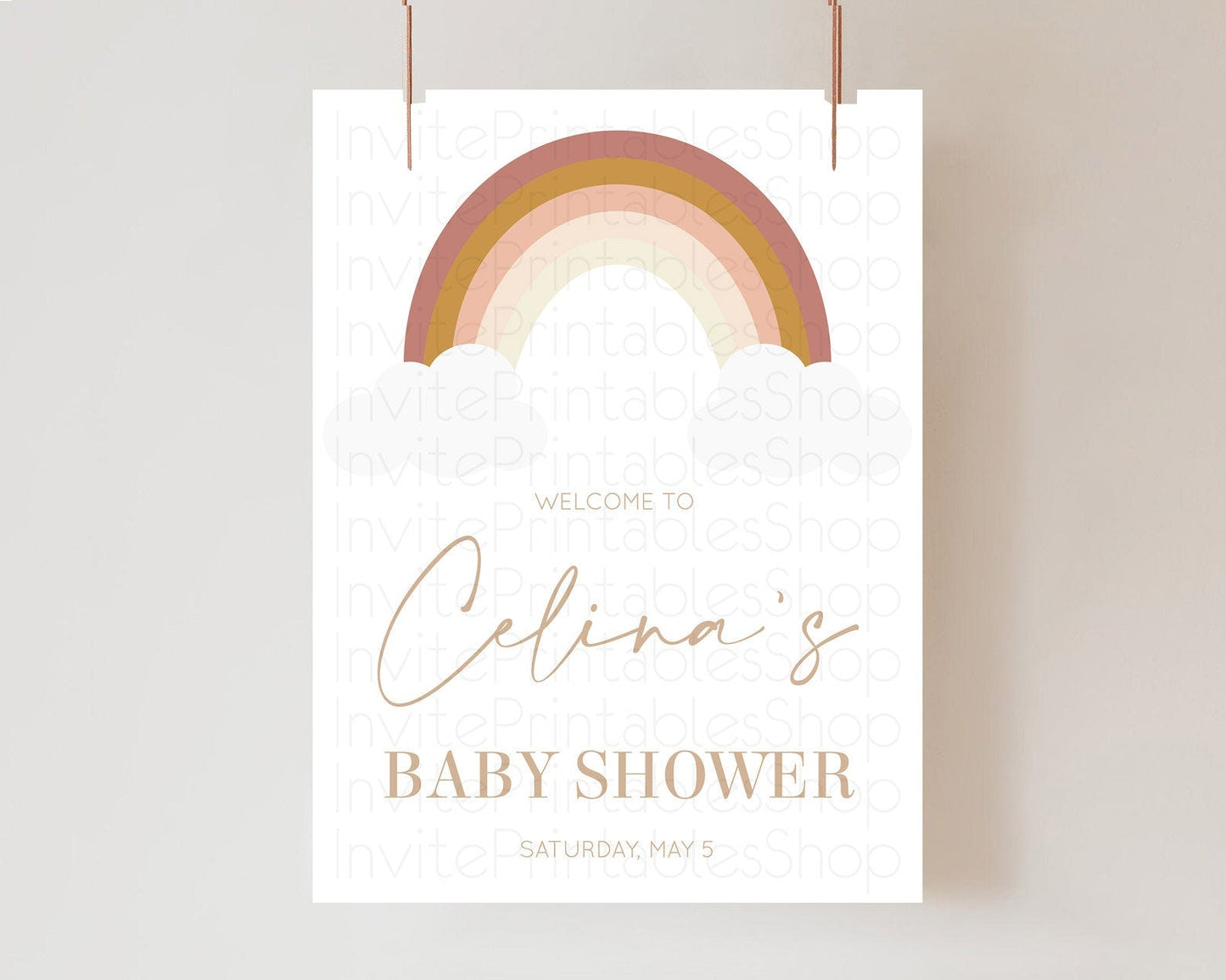 Pastel Rainbow Baby Shower Welcome Sign Boho Rainbow Welcome Board Rainbow Welcome Sign Pastel Welcome Decor Rainbow Welcome Sign D10122