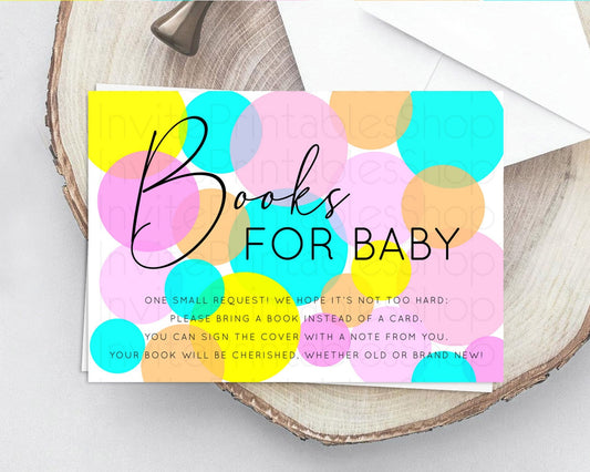 Editable Rainbow Books For Baby Card Pastel Sprinkles Book Insert Pastel Rai