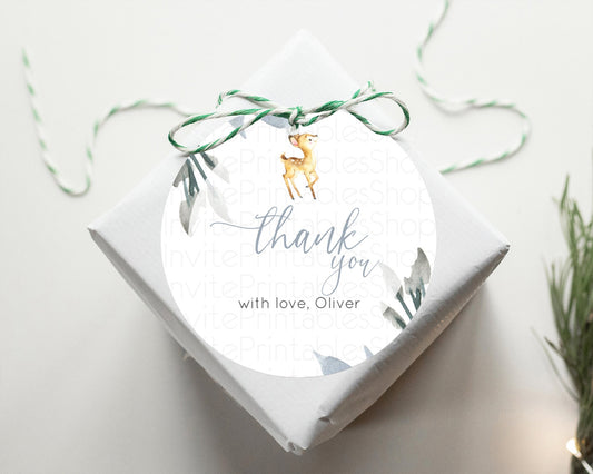 Editable Fawn Thank You Tags Deer Thank You Gift Tags Pastel Floral Deer Fav