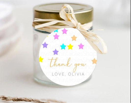 Editable Star Thank You Gift Tags Pastel Stars Thank You Tags Shooting Star