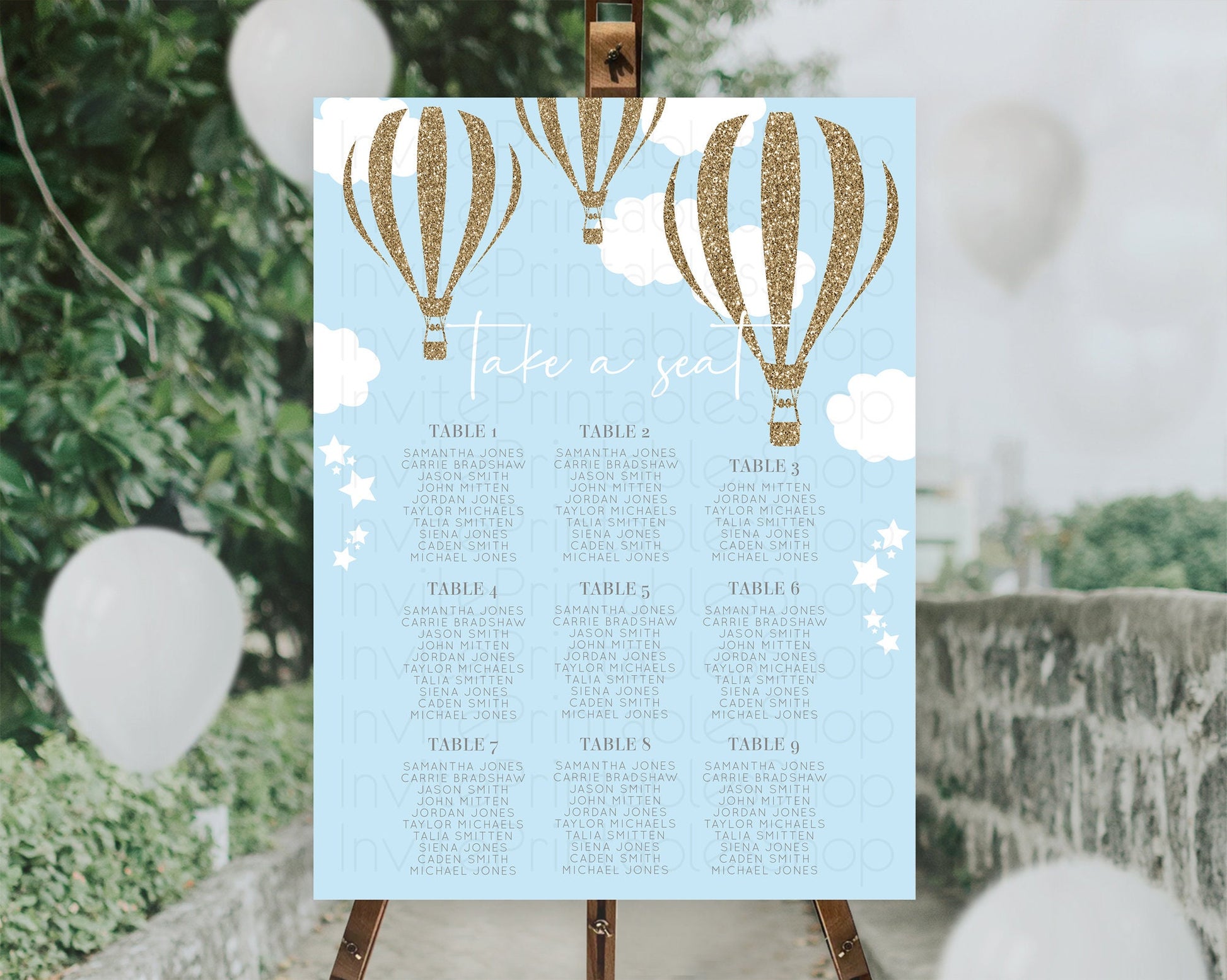 Editable Hot Air Balloon Seating Chart Hot Air Balloon Seating Chart Adventu