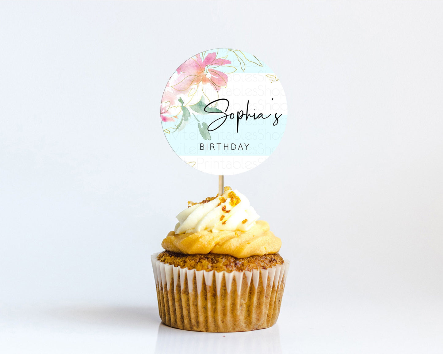 Secret Garden Cupcake Toppers Wildflower Cupcake Toppers Pastel Flowers Cupcake Toppers Enchanted Garden Boho Floral First Birthday D10303