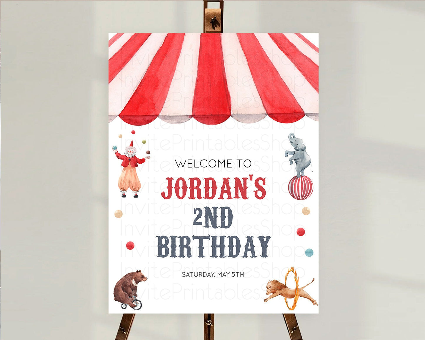 Circus Welcome Sign Carnival Welcome Board Step Right Up Circus Welcome Poster Circus Décor Carnival First Birthday Welcome Sign D10533