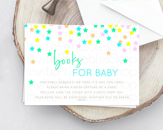 Editable Pastel Star Books For Baby Card Shooting Star Book Insert Twinkle L