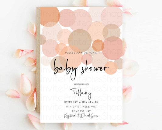 Editable Pastel Rainbow Baby Shower Invitation Pastel Confetti Invitation Sp