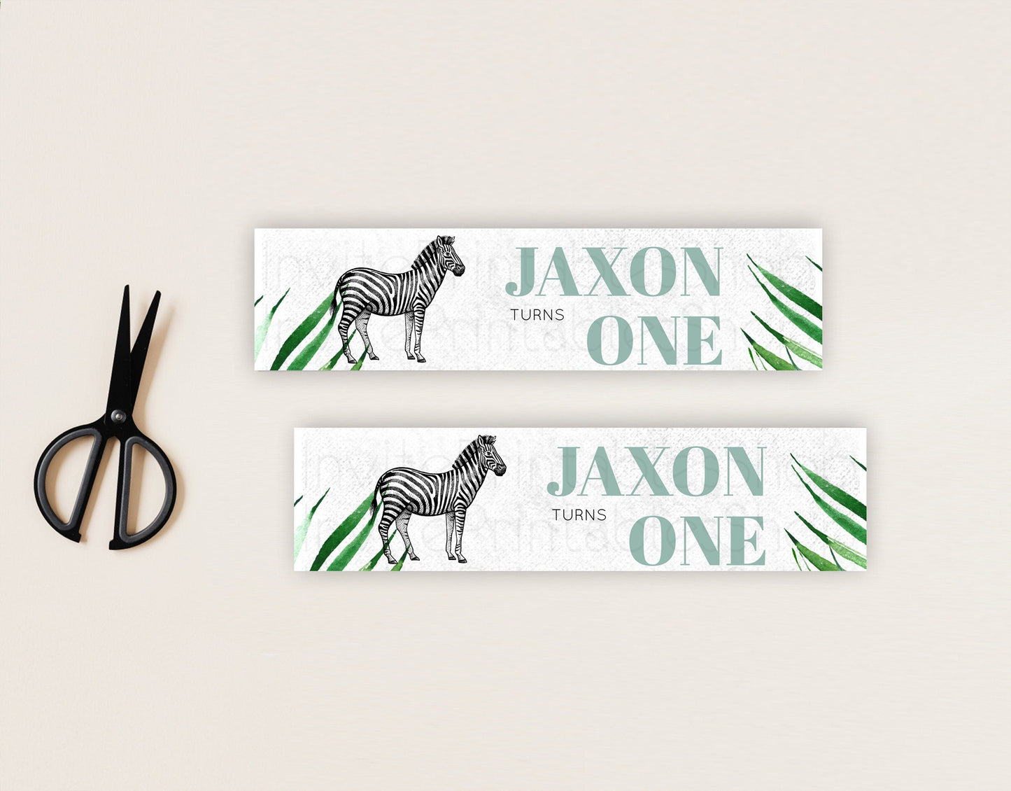 Zebra Water Label Template Zebra Party Decor Water Label Safari Adventure Zebra Minimal Theme For 1st Birthday Baptism Baby Shower D10844