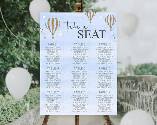 Editable Hot Air Balloon Seating Chart Hot Air Balloon Seating Chart Adventu