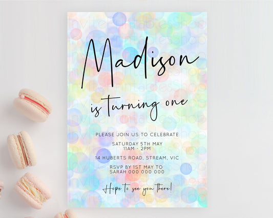 Editable Pastel Birthday Invitation Bath Bomb Party Invitation Pastel Bubble