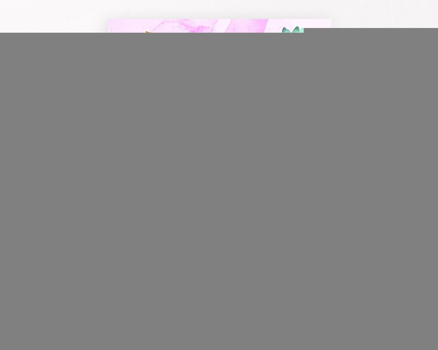 Pastel Butterfly Birthday Invitation Butterfly Birthday Invitation Colorful Splash Glitter Butterfly Garden 1st 2nd Birthday D23256
