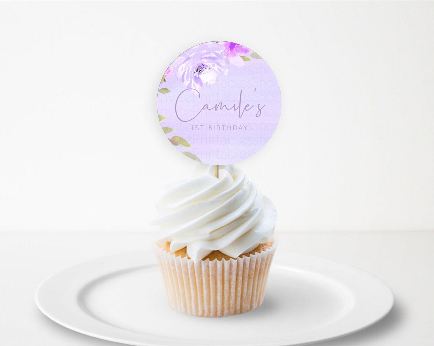 Secret Garden Cupcake Toppers Wildflower Cupcake Toppers Pastel Flowers Cupcake Toppers Enchanted Garden Boho Floral First Birthday D10719