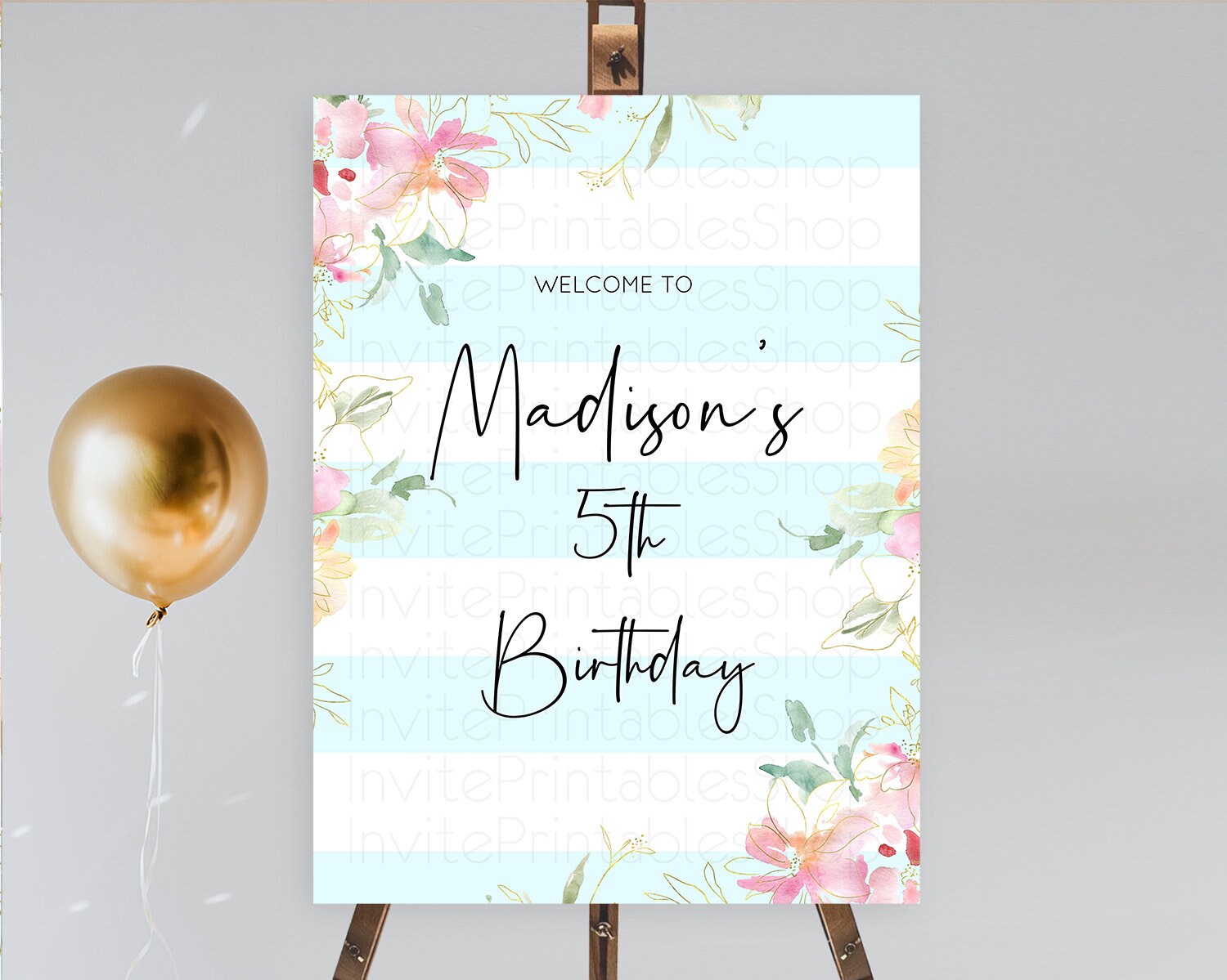Editable Secret Garden Welcome Sign Wildflower Welcome Board Pastel Flower G
