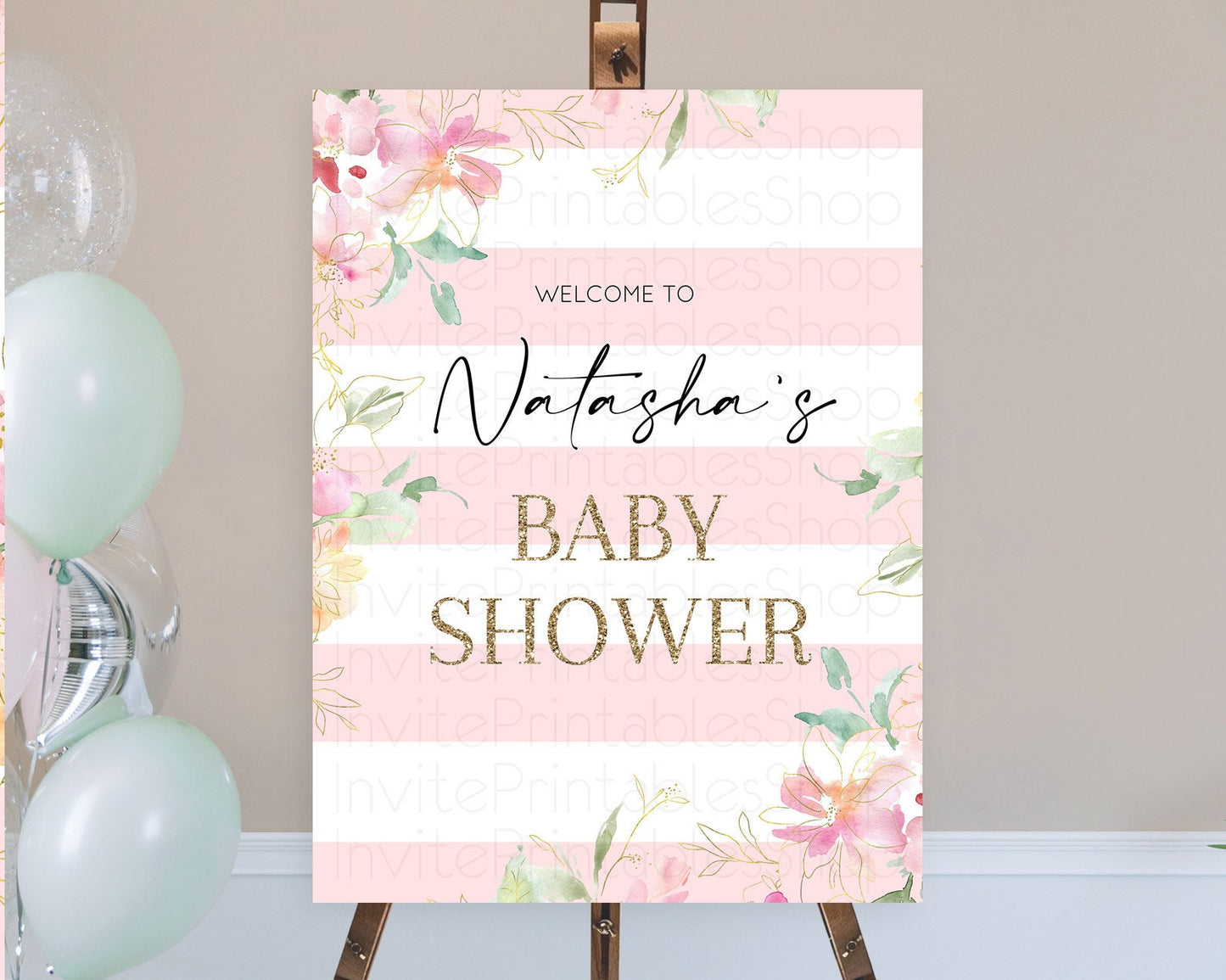 Secret Garden Baby Shower Welcome Sign Wildflower Welcome Board Pastel Flower Garden Welcome Poster Boho Wildflower Welcome Sign D10301