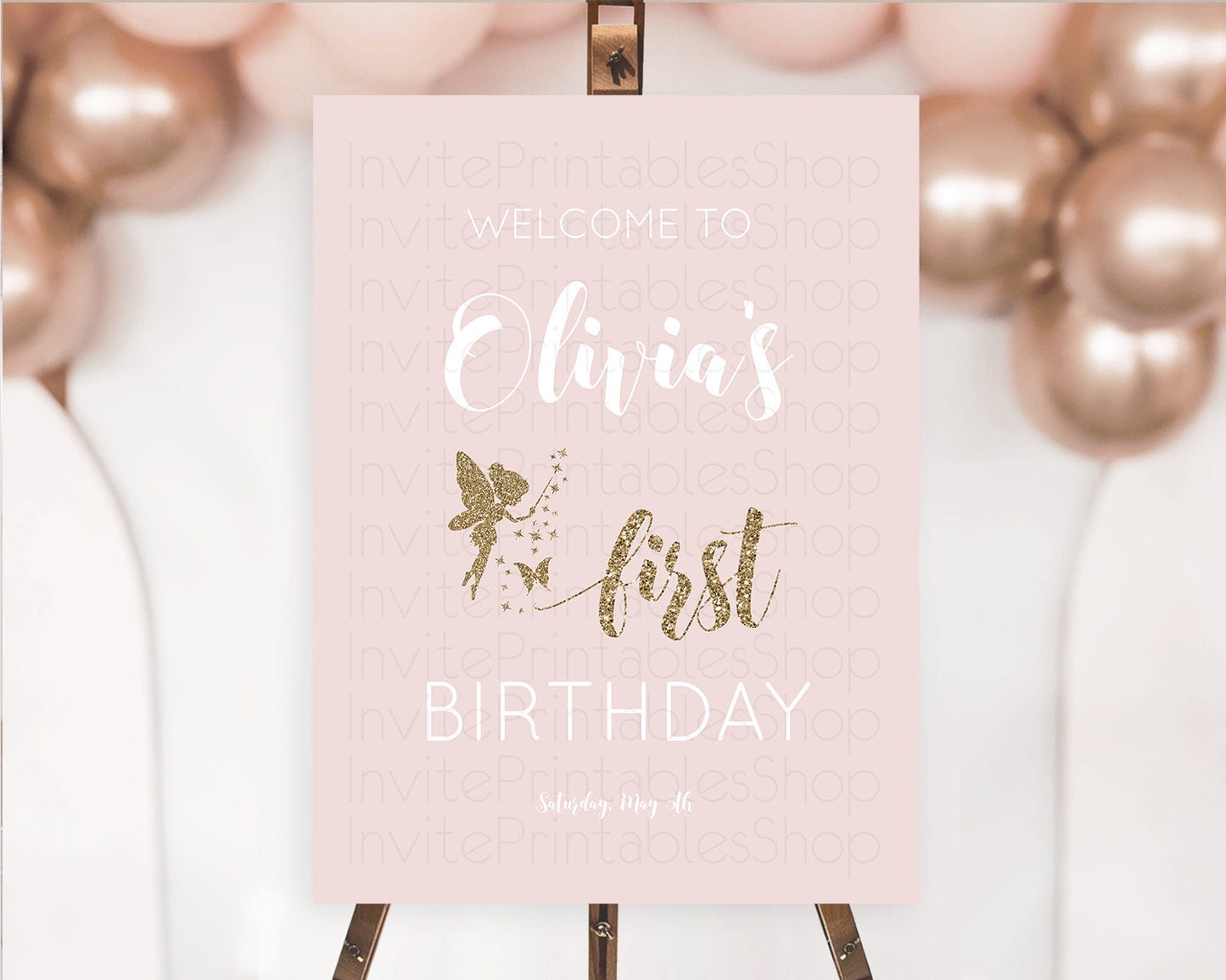 Fairy Welcome Sign Fairy Welcome Board Enchanted Garden Pastel Floral Butterfly Decor Secret Garden First Birthday Welcome Sign D10899