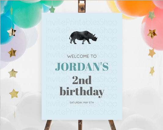 Editable Rhino Welcome Sign Rhino Welcome Board Rhino Welcome Poster Dried P