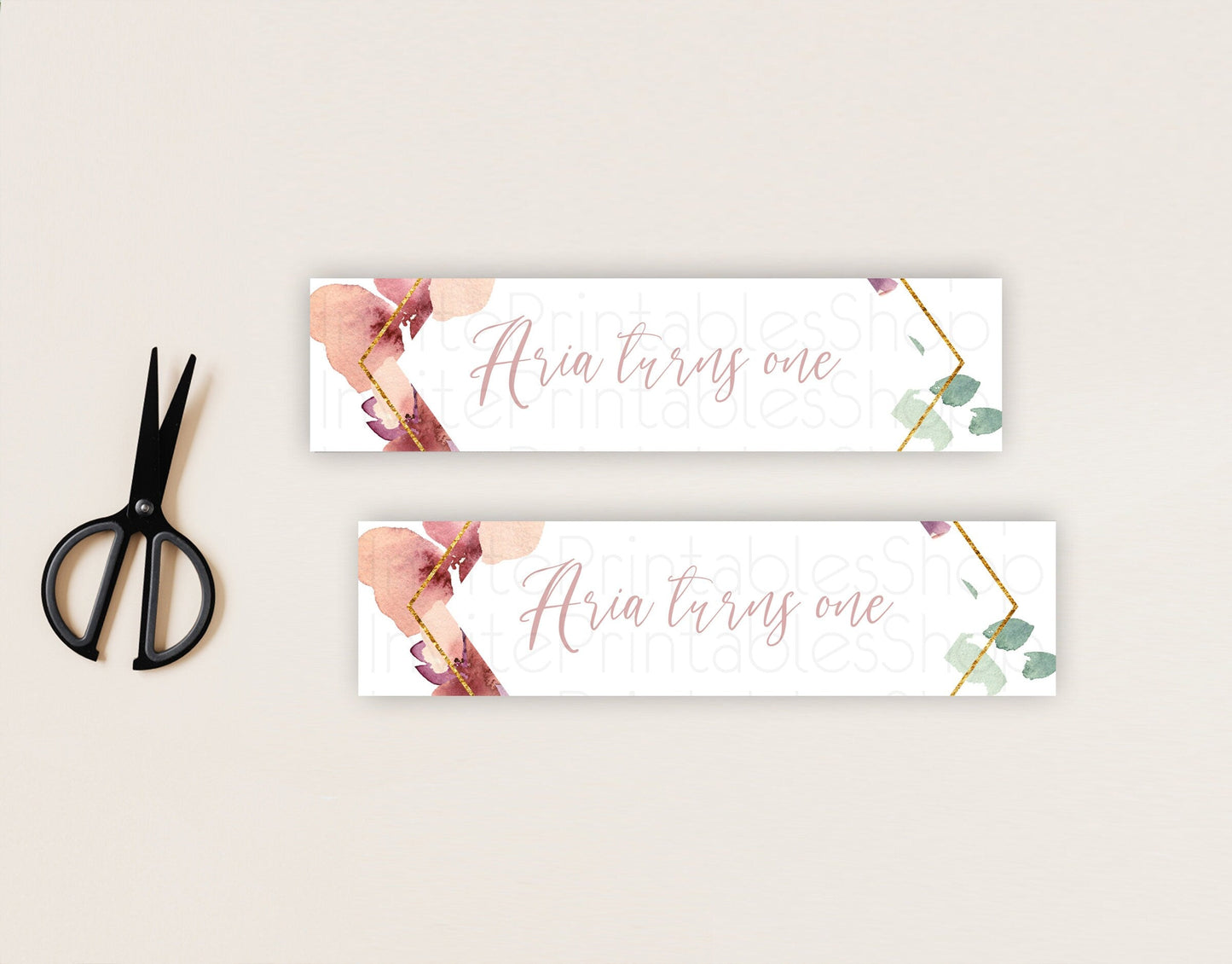 Wildflower Water Label Template Secret Garden Water Label Pastel Floral Garden Party Decor Boho Flowers Birthday Baby Shower Wedding D10964