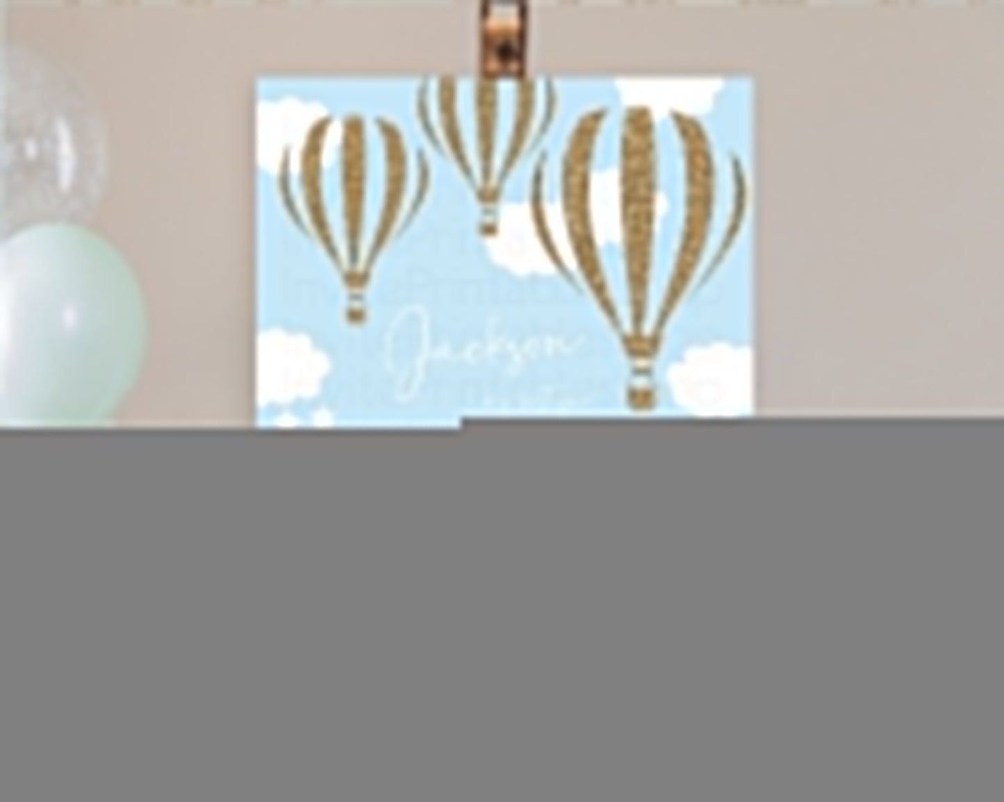 Hot Air Balloon First Birthday Milestone Poster Hot Air Balloon Milestone Board Adventure Awaits Blue Watercolor 1st Birthday Boy D10332