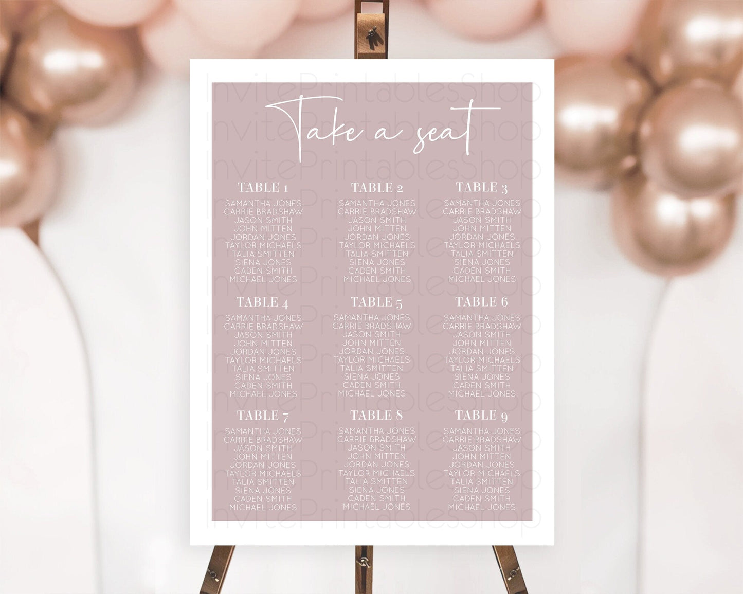 Pink Seating Chart Plain Pink Seating Sign Minimalist Pink Seating Sign Pastel Pink Table Number Sign Take A Seat Blue Decor D10936