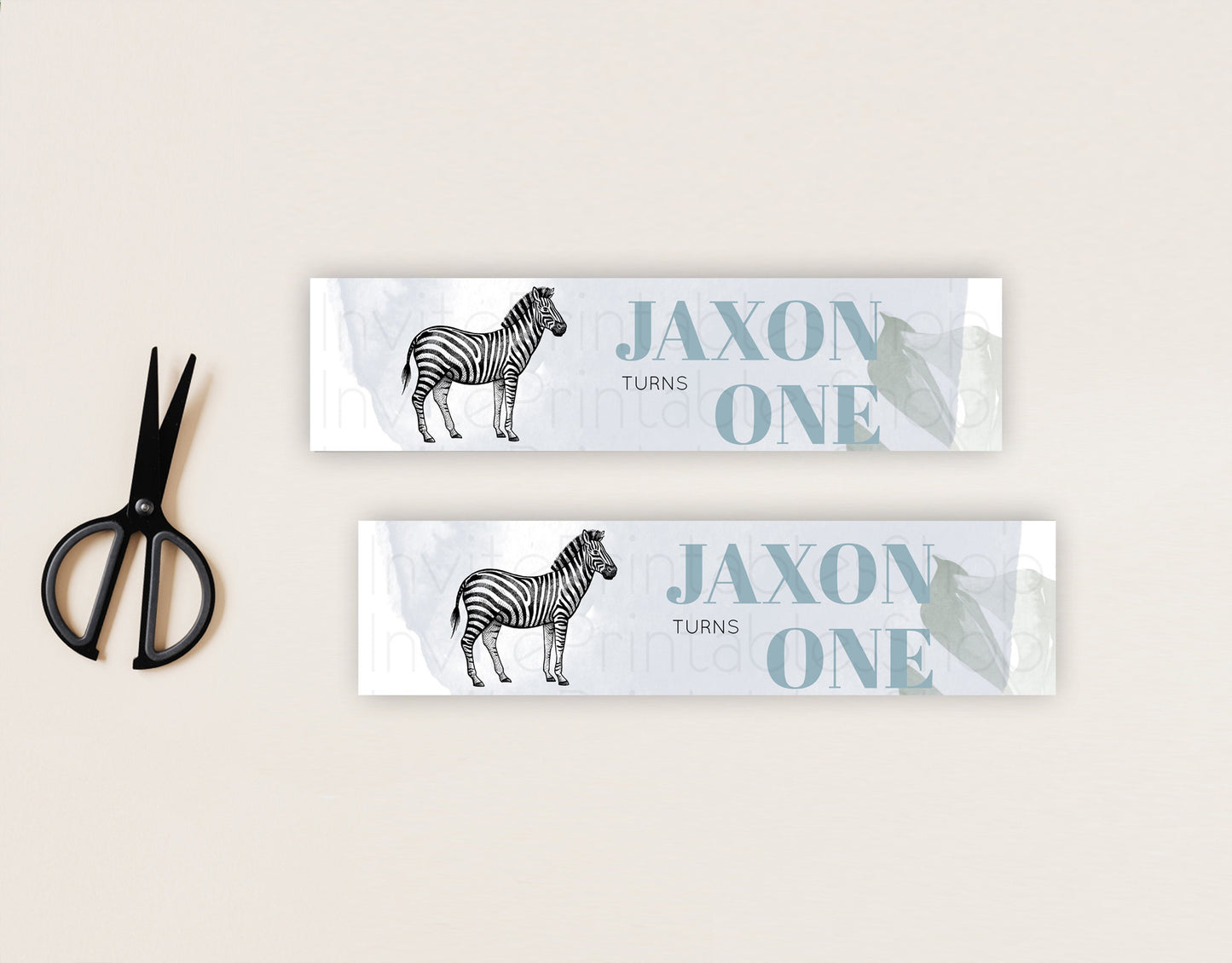 Zebra Water Label Template Zebra Party Decor Water Label Safari Adventure Zebra Minimal Theme For 1st Birthday Baptism Baby Shower D10814