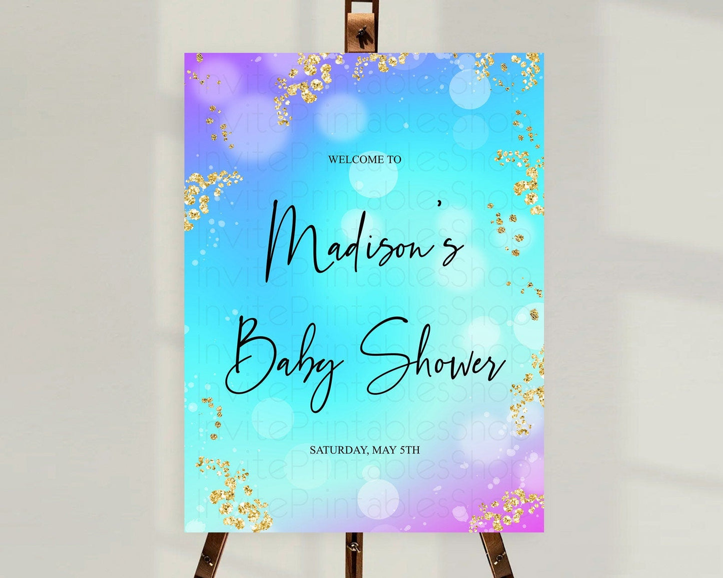 Mermaid Baby Shower Welcome Sign Mermaid Welcome Board Rainbow Fish Under The Sea Colorful Pastel Pool Party Mermaid Welcome Sign D10573