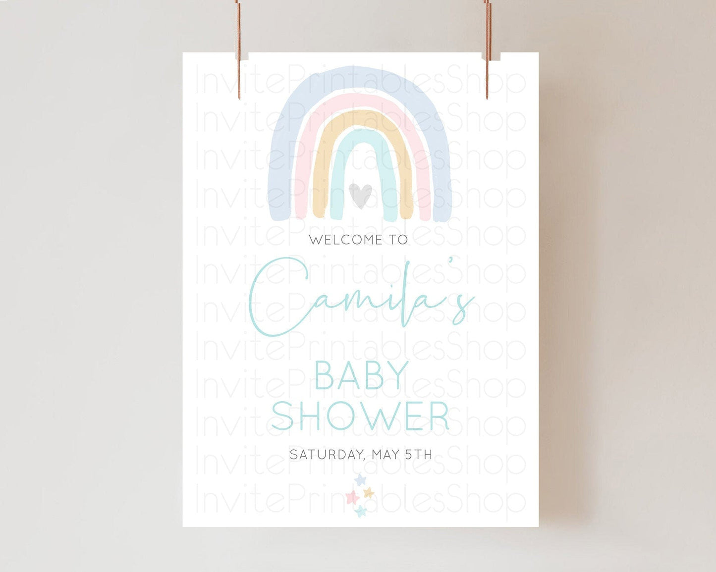 Pastel Rainbow Baby Shower Welcome Sign Boho Rainbow Welcome Board Rainbow Welcome Sign Pastel Welcome Decor Rainbow Welcome Sign D10214
