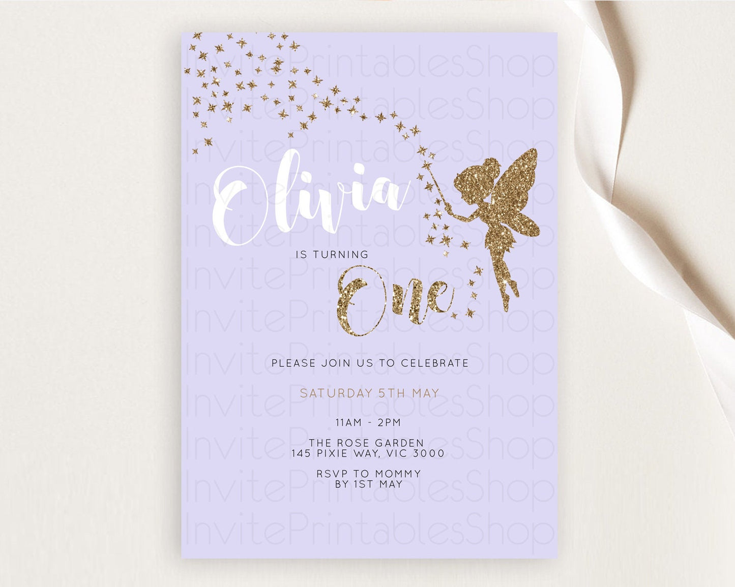 Fairy Birthday Invitation Fairy Invites Fairy Tea Party Fairy Garden Birthday Secret Garden Enchanted Garden Pastel Floral Butterfly D10389