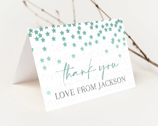 Editable Star Thank You Card Pastel Stars Thank You Shooting Star Rainbow Co