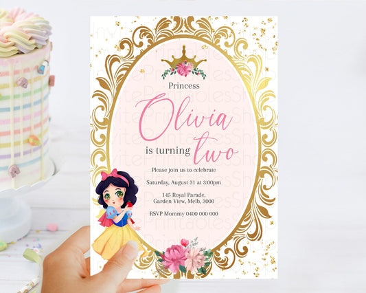 Editable Princess Birthday Invitation Castle Invitation Royal Birthday Fairy