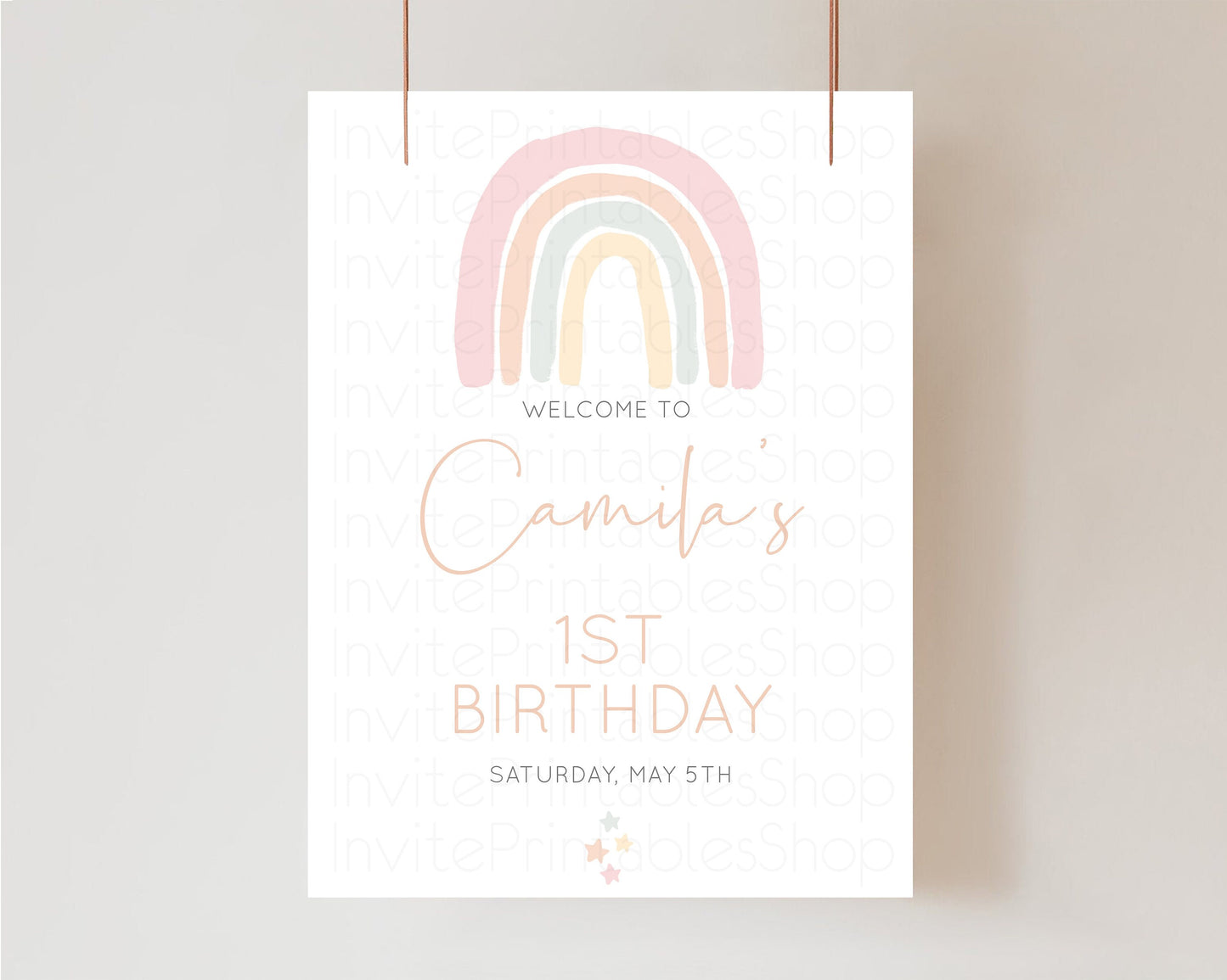Pastel Rainbow Welcome Sign Rainbow 1st Birthday Board Colorful Watercolor Rainbow Birthday Board Welcome Board Welcome Birthday Poster 14