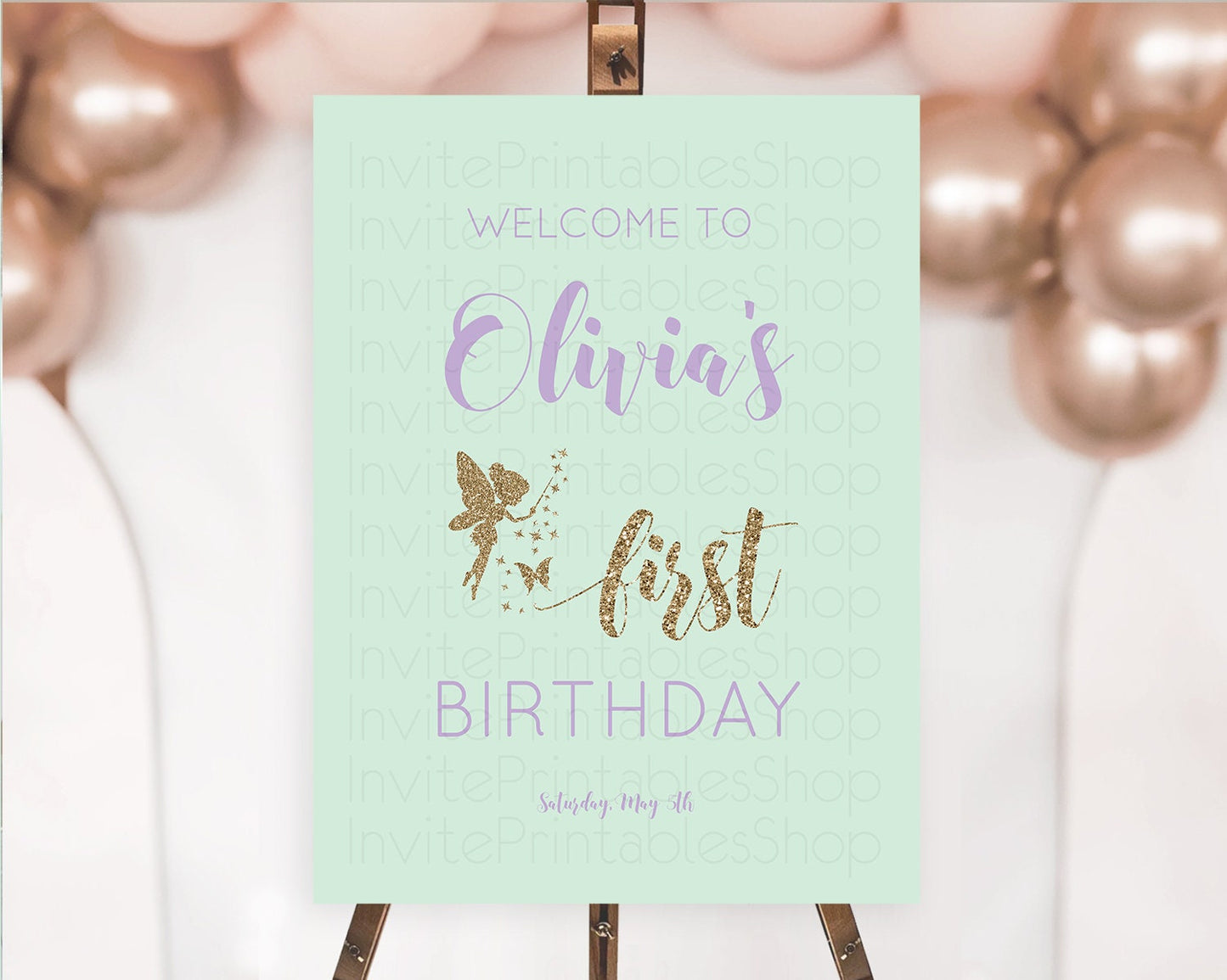 Fairy Welcome Sign Fairy Welcome Board Enchanted Garden Pastel Floral Butterfly Decor Secret Garden First Birthday Welcome Sign D10908