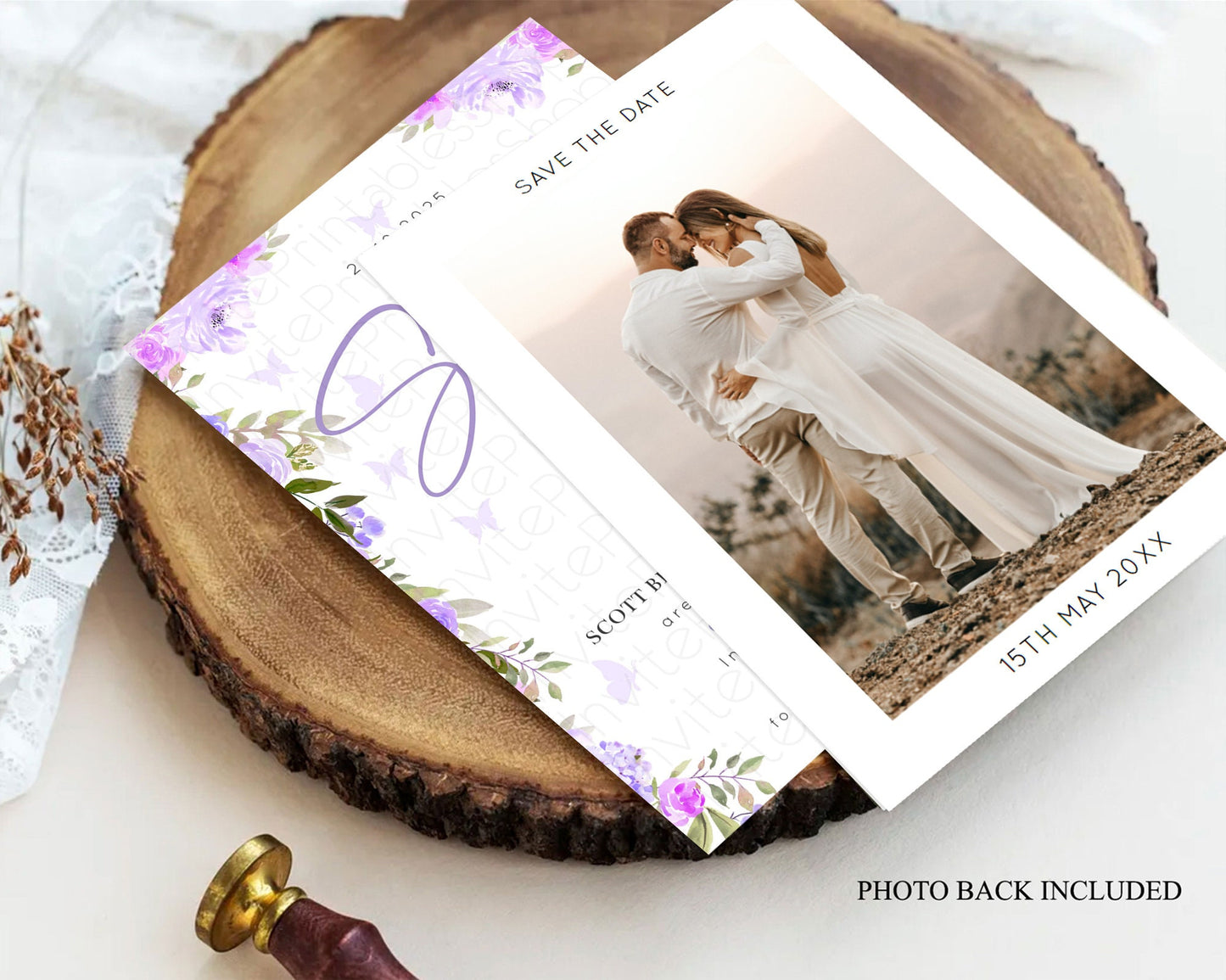 Wildflower Save The Date Template Secret Garden Save The Date Pastel Floral Garden Party Boho Flowers Birthday Baby Shower Wedding D10719
