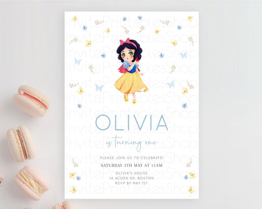 Editable Princess Birthday Invitation Castle Invitation Royal Birthday Fairy
