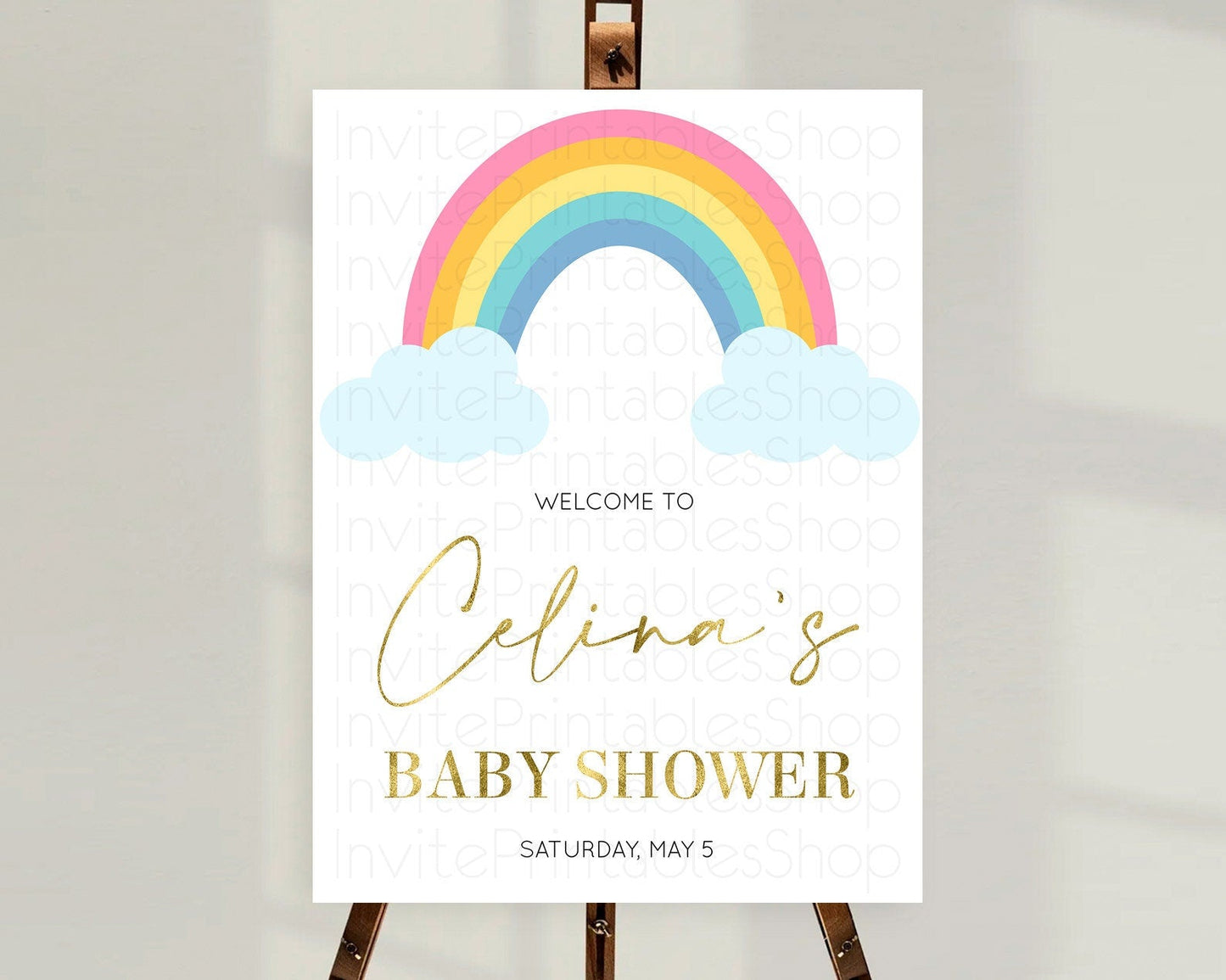 Pastel Rainbow Baby Shower Welcome Sign Boho Rainbow Welcome Board Rainbow Welcome Sign Pastel Welcome Decor Rainbow Welcome Sign D10123
