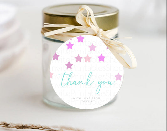Editable Star Thank You Gift Tags Pastel Stars Thank You Tags Shooting Star