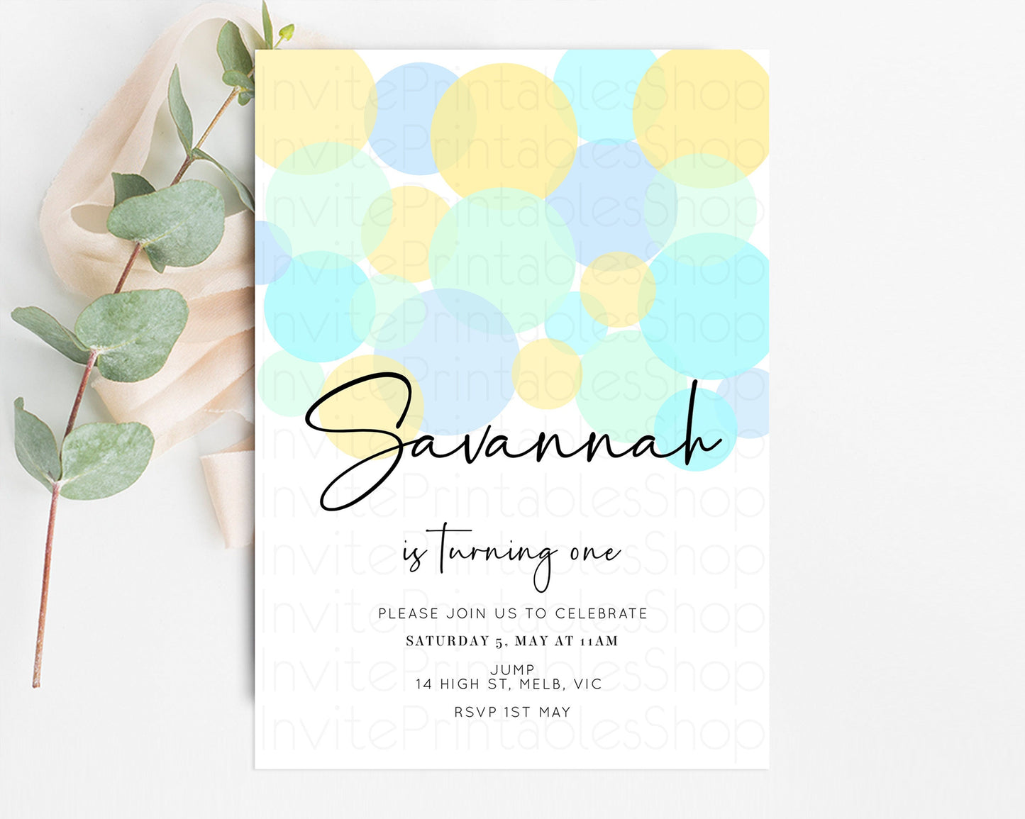 Bubbles Birthday Invitation Rainbow Confetti Invite Pastel Sprinkles Invite Pastel Colorful Art Fun Simple Birthday Invite 1st 2nd 3rd 208