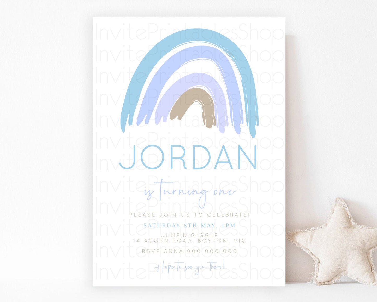 Pastel Rainbow Birthday Invitation Pastel Rainbow Invitation Rainbow Invitation Pastel Invitation Boho Rainbow 1st First Birthday D10352