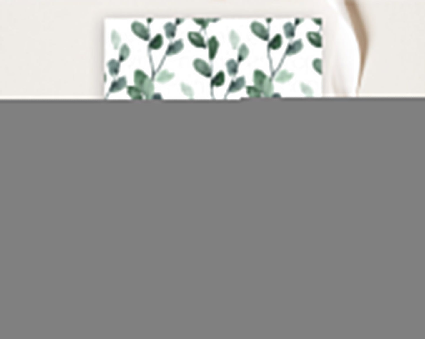 Leafy Birthday Invitation Leafy Invitation Simple Greenery Invitation Eucalyptus Fern Spray Leaves Minimal Green Leaf Watercolour D11059