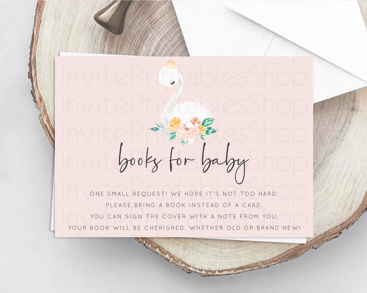 Editable Swan Books For Baby Card Swan Princess Ballet Book Insert Enchanted