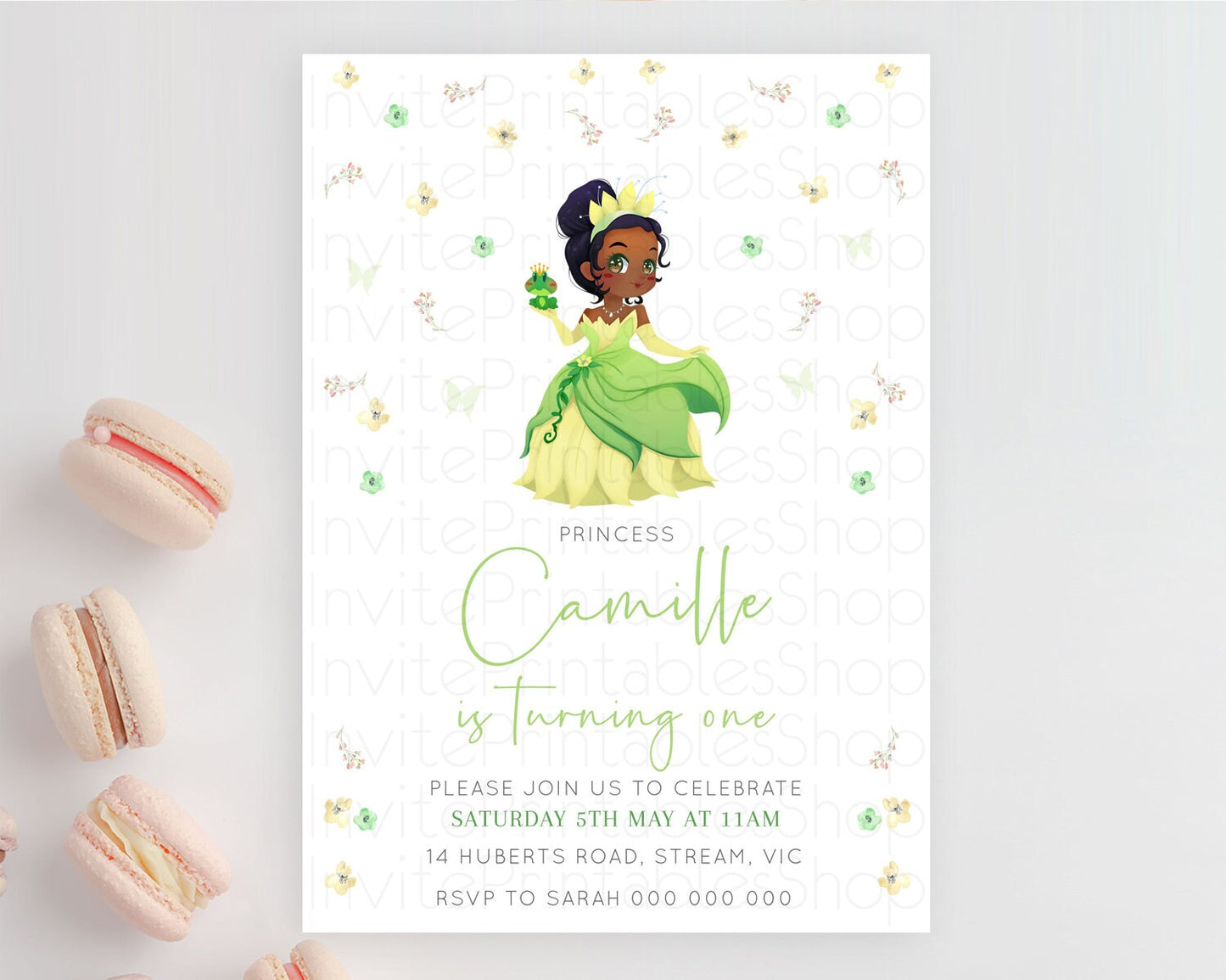 Editable Princess Birthday Invitation Castle Invitation Royal Birthday Fairy